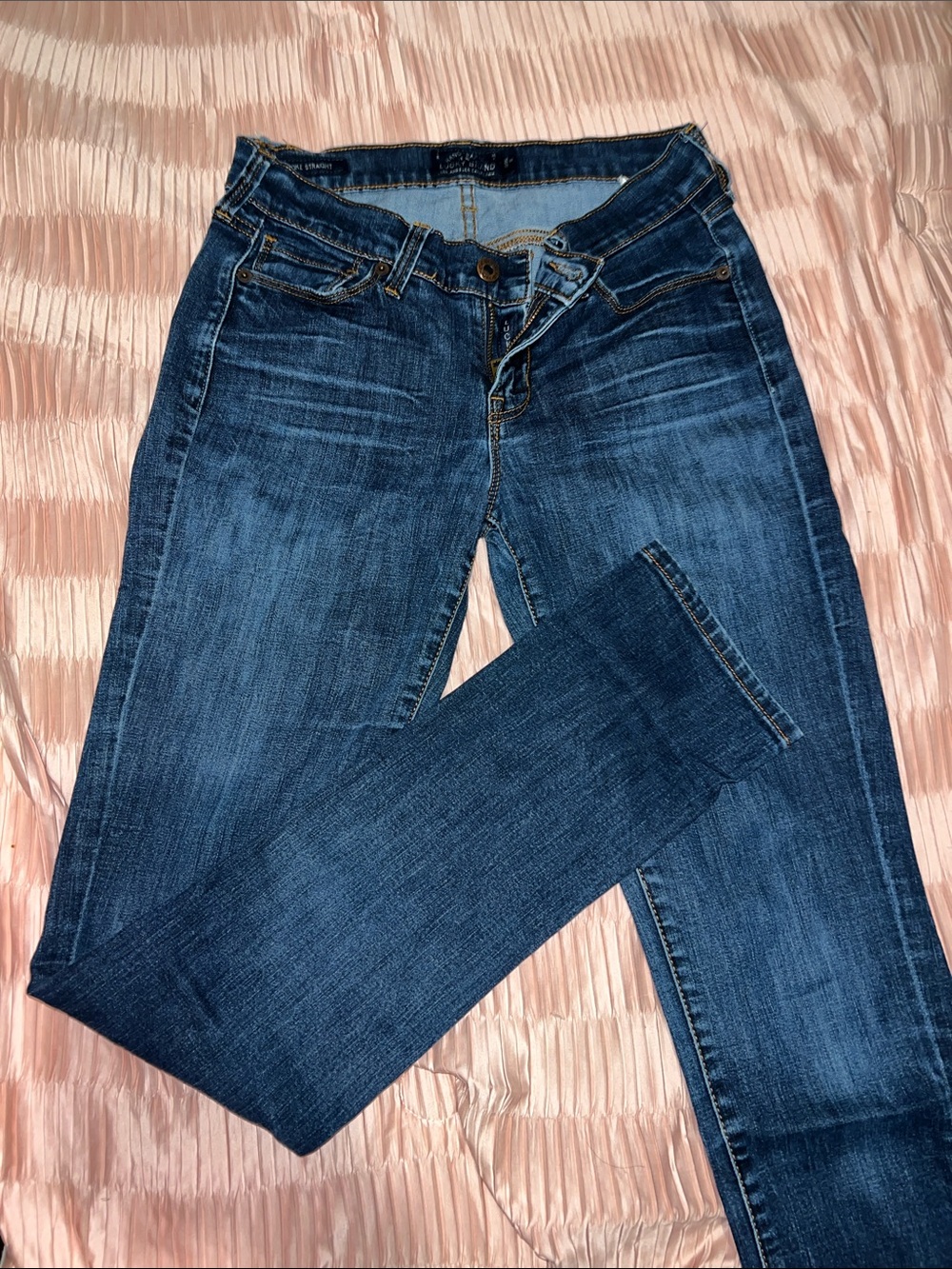 Lucky Brand Women's Skinny Jeans in Dark Blue Wash